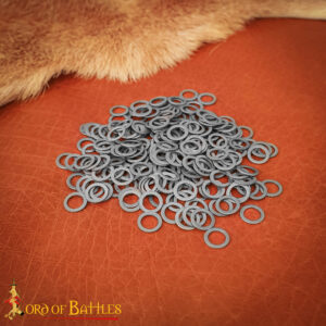 Mild Steel Loose Rings, Solid Flat Rings, 9 mm 17 gauge, Craft and Repair Chainmail Armour