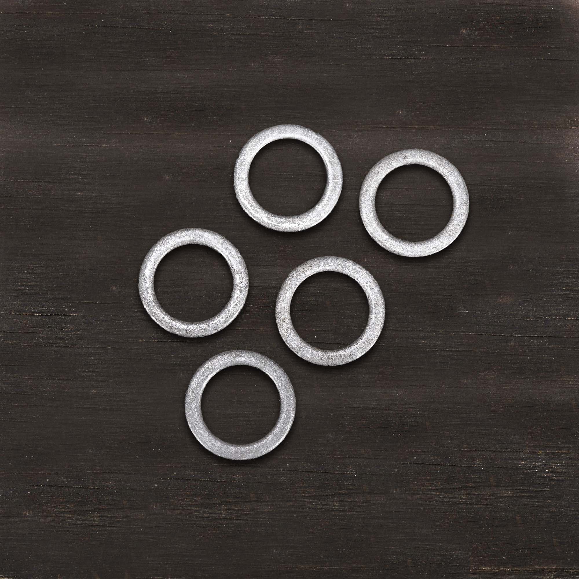 Chainmail Rings Mild Steel Solid Flat Rings 17 Gauge 6 Mm 7 Mm 8