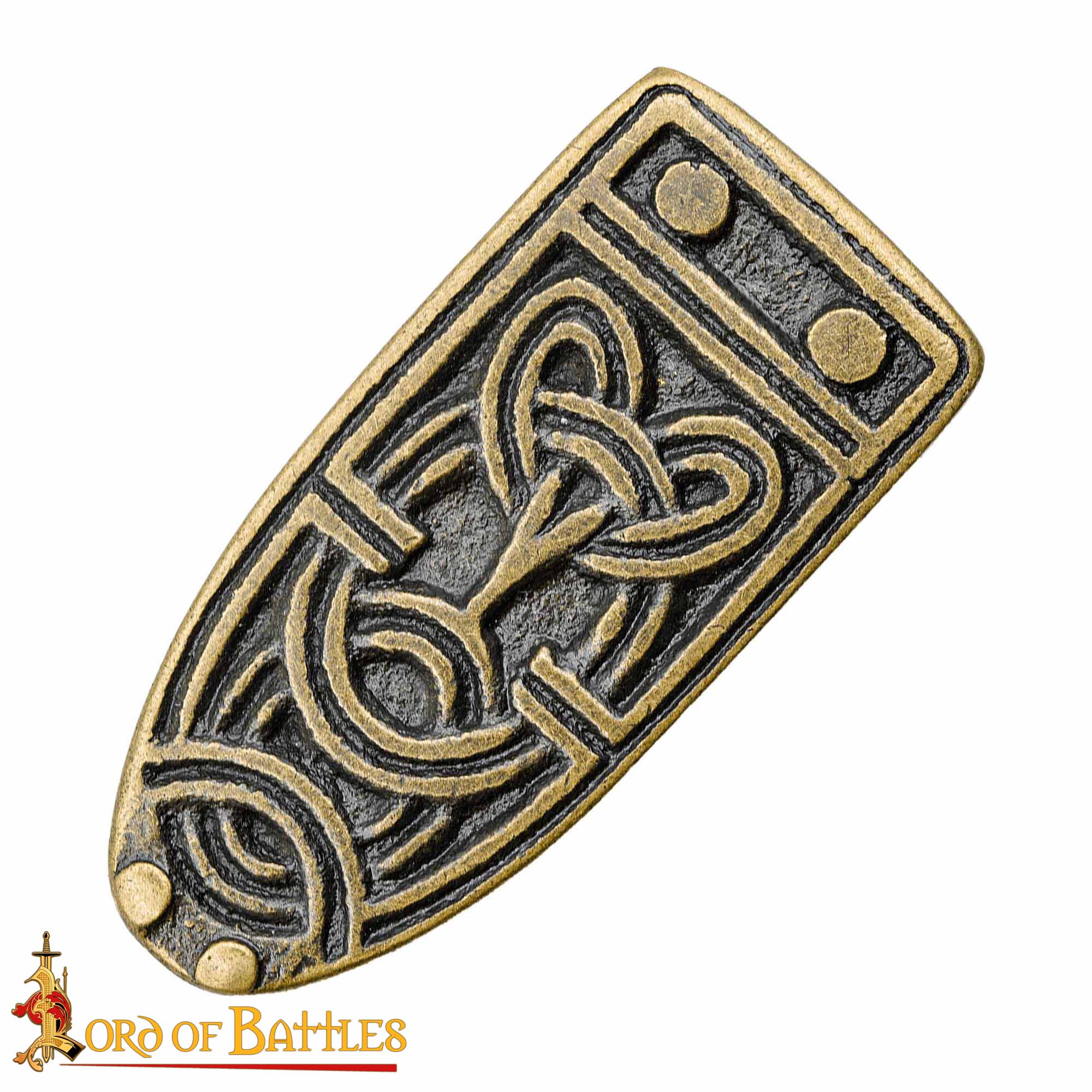 Ornate Celtic Antiqued Brass Viking Belt End Chape Functional Belt Accessory Ornate Celtic Antiqued Brass Viking Belt End Chape Functional Belt Accessory - Image 5