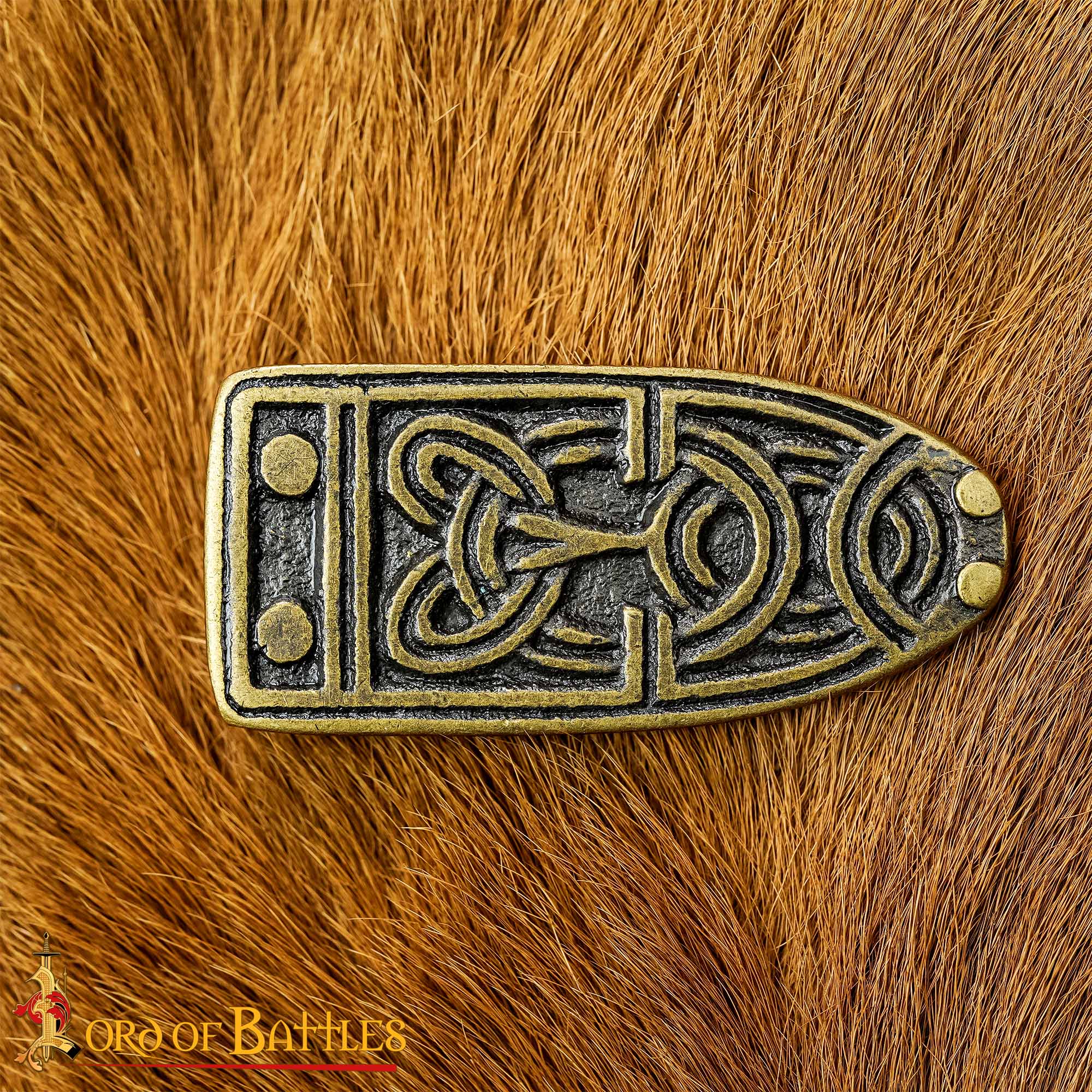Ornate Celtic Antiqued Brass Viking Belt End Chape Functional Belt Accessory Ornate Celtic Antiqued Brass Viking Belt End Chape Functional Belt Accessory - Image 7