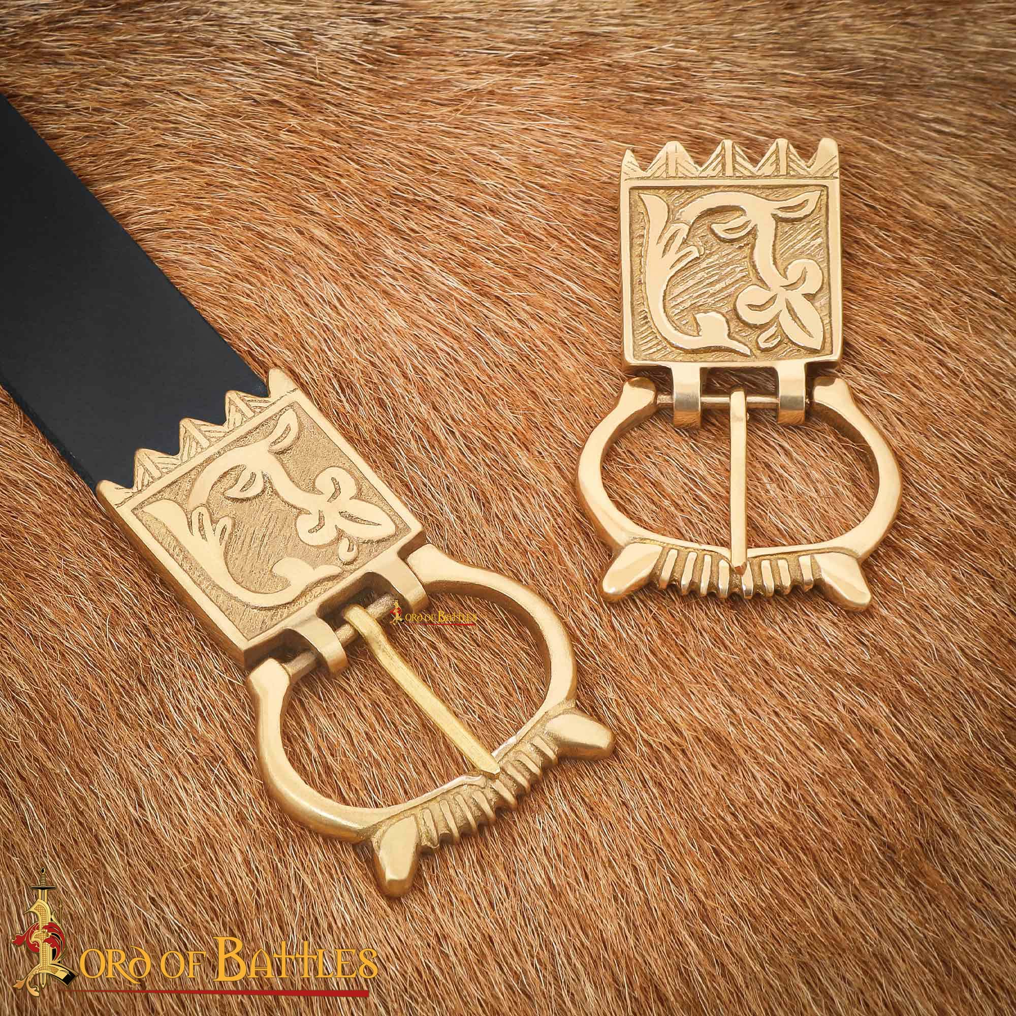 Late Medieval Floral Brass Buckle
