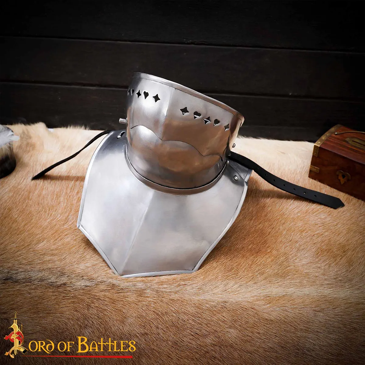 15th Century Medieval Gorget with Bevor | Hand-Forged Steel Neck & Face Armor 15th Century Medieval Gorget with Bevor | Hand-Forged Steel Neck & Face Armor - Image 2