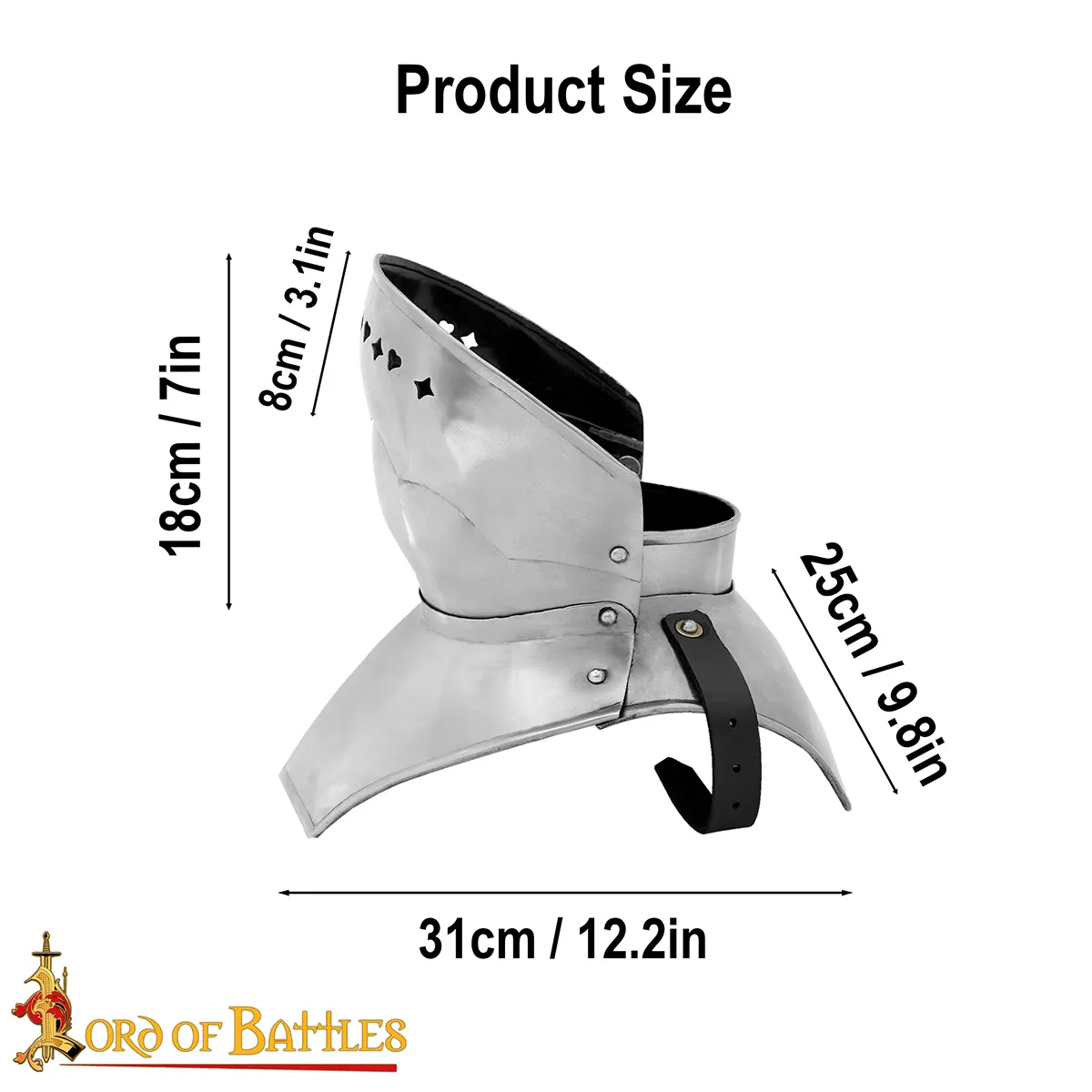 15th Century Medieval Gorget with Bevor | Hand-Forged Steel Neck & Face Armor 15th Century Medieval Gorget with Bevor | Hand-Forged Steel Neck & Face Armor - Image 3