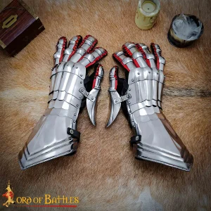 Medieval Fantasy Knightly Gauntlets 16 gauge