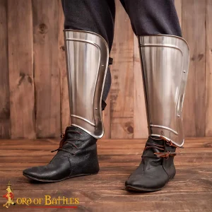 Medieval Fantasy Plain Greaves LARP Armor