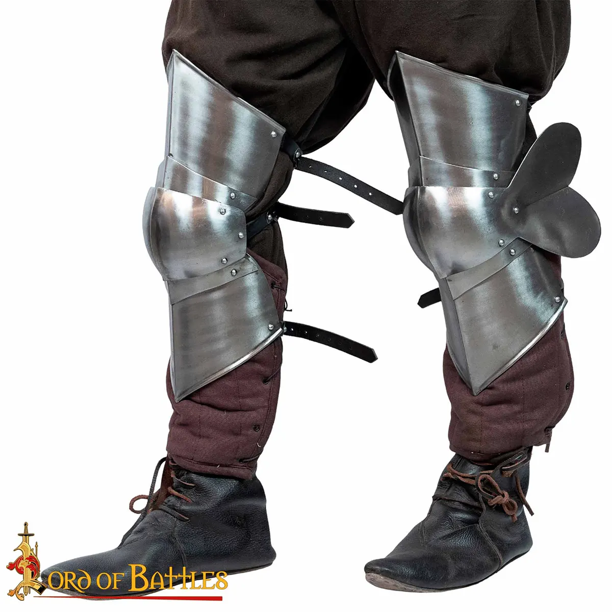 Late Medieval Mercenary Poleyns Functional Steel Knee Armor Late Medieval Mercenary Poleyns Functional Steel Knee Armor - Image 4
