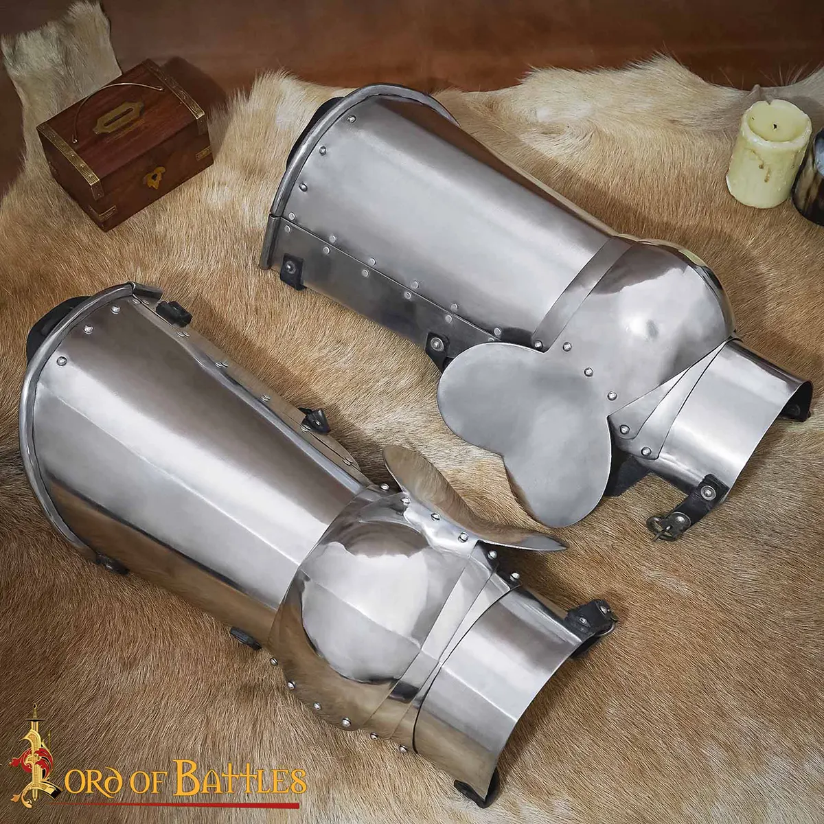 Medieval 14th century French Steel Leg Armor Medieval 14th century French Steel Leg Armor - Image 2