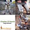 Medieval 14th century French Steel Leg Armor
