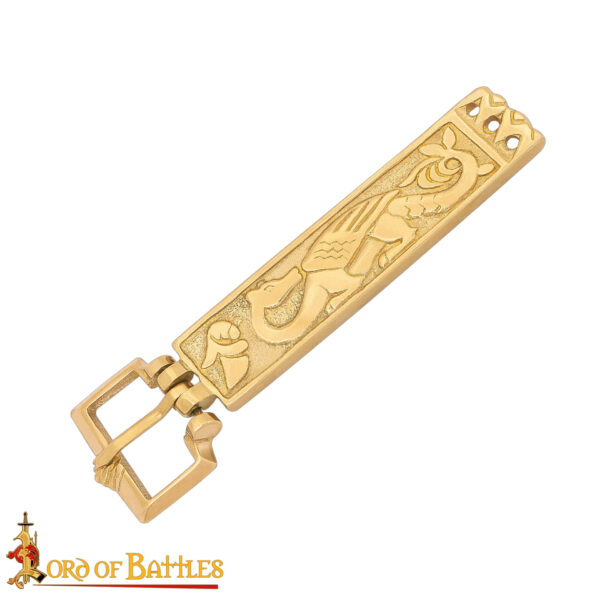 Ornate Viking Pure Solid Brass Belt Buckle Functional Accessory - Image 4