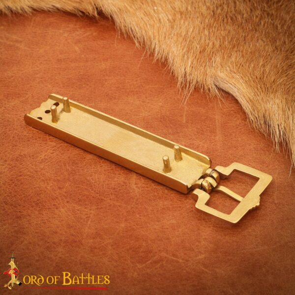 Ornate Viking Pure Solid Brass Belt Buckle Functional Accessory - Image 6