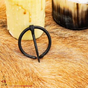 Medieval Viking Penannular Fibula Hand Forged Iron Cloak Pin
