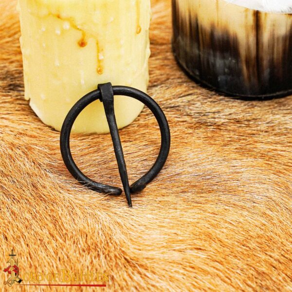 Medieval Viking Penannular Fibula Hand Forged Iron Cloak Pin