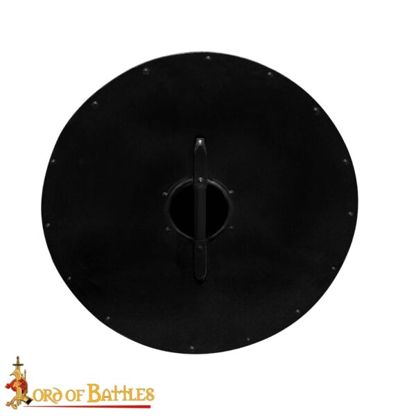 Viking Wooden Dichromatic Combat Functional Shield with Steel Umbo - Image 5