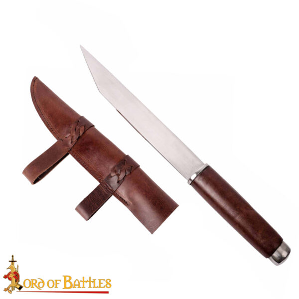 Sleek Viking Seax Carbon Steel Blade Historical Reenactments - Image 4