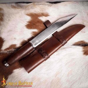 Sleek Viking Seax Carbon Steel Blade Historical Reenactments