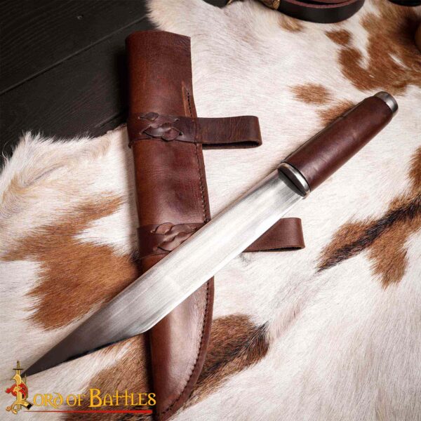 Sleek Viking Seax Carbon Steel Blade Historical Reenactments - Image 5