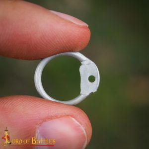 Aluminium Loose Rings, Round Rings with Dome Rivets, 10 mm 16 gauge, Craft and Repair Chainmail Armour