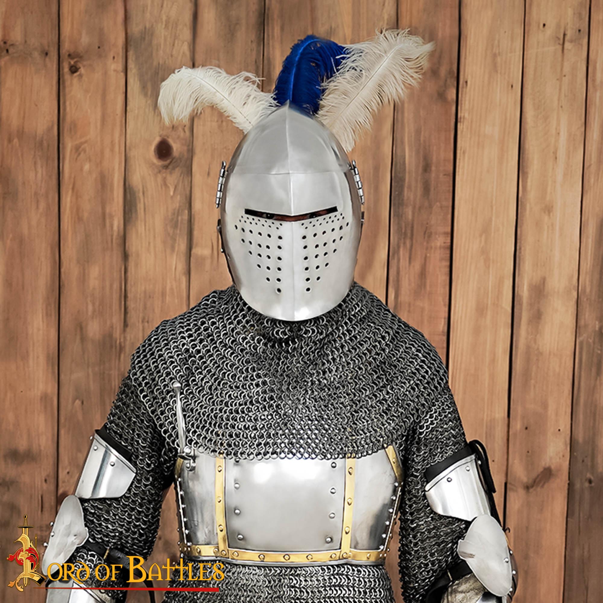 Chainmail Aventail 9mm 16 Gauge High Tensile Wire, Spring Butted Mail - 392N 1