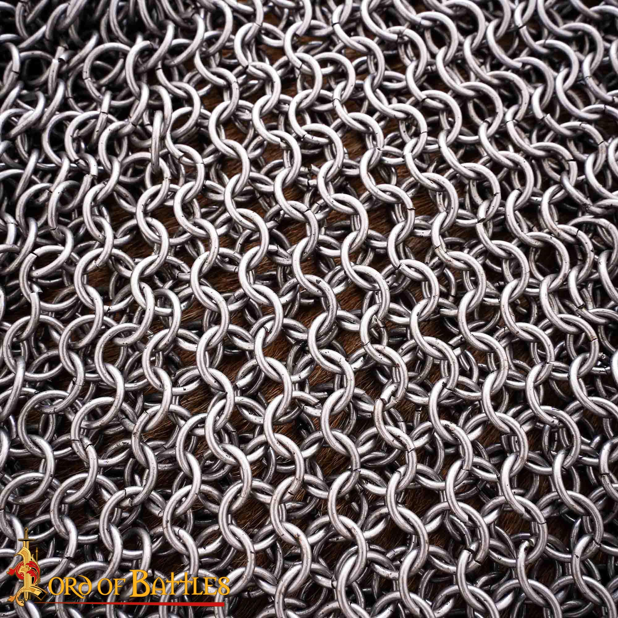 Chainmail Aventail 9mm 16 Gauge High Tensile Wire, Spring Butted Mail - 392N 4