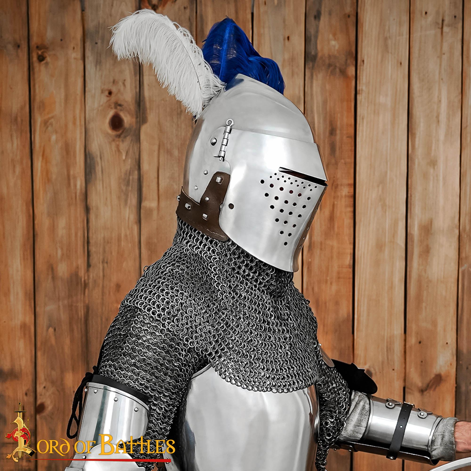 Chainmail Aventail 9mm 16 Gauge High Tensile Wire, Spring Butted Mail - 392N 5