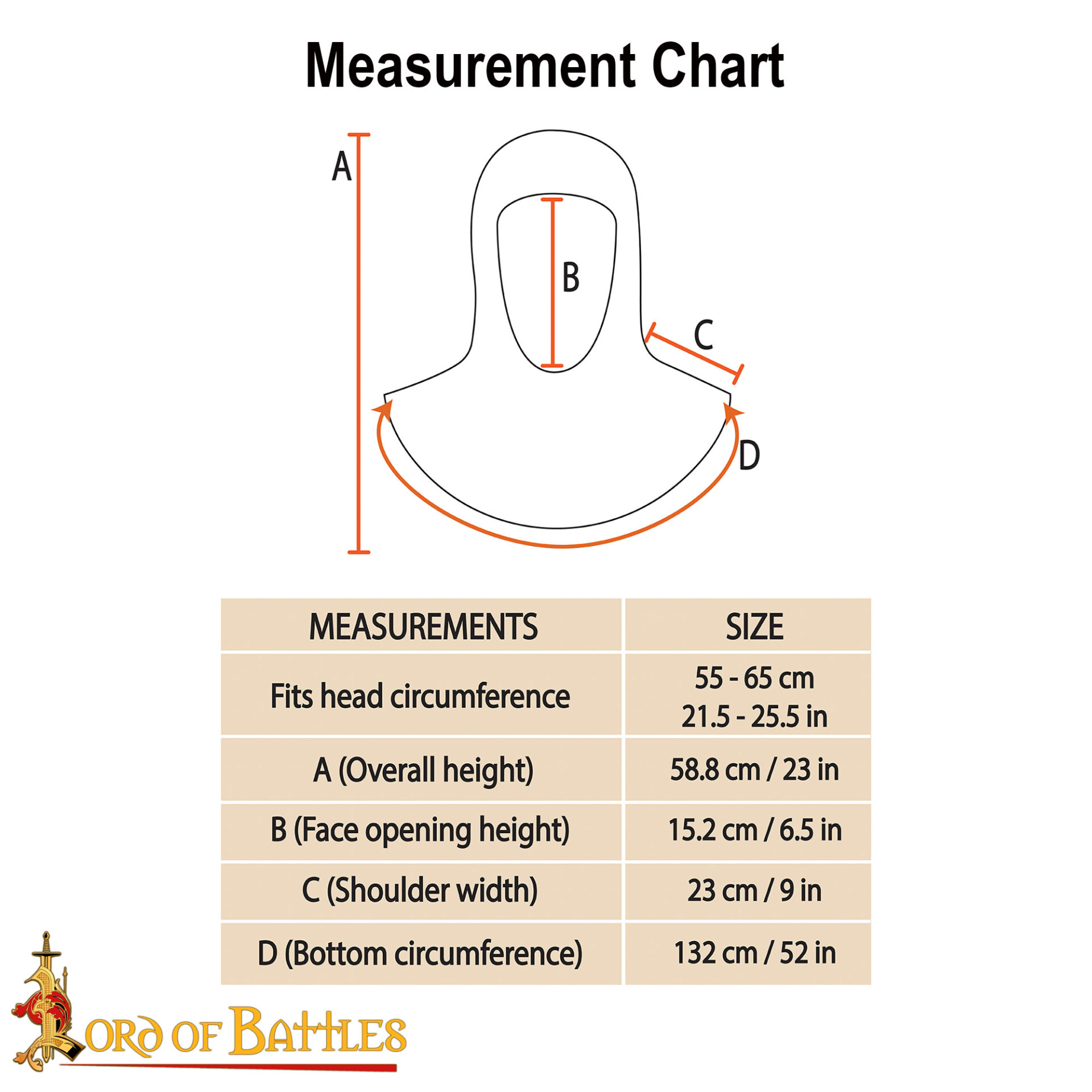 Chainmail Medieval Coif Hood 9mm 18 g round ring round rivet alt-354BK 2