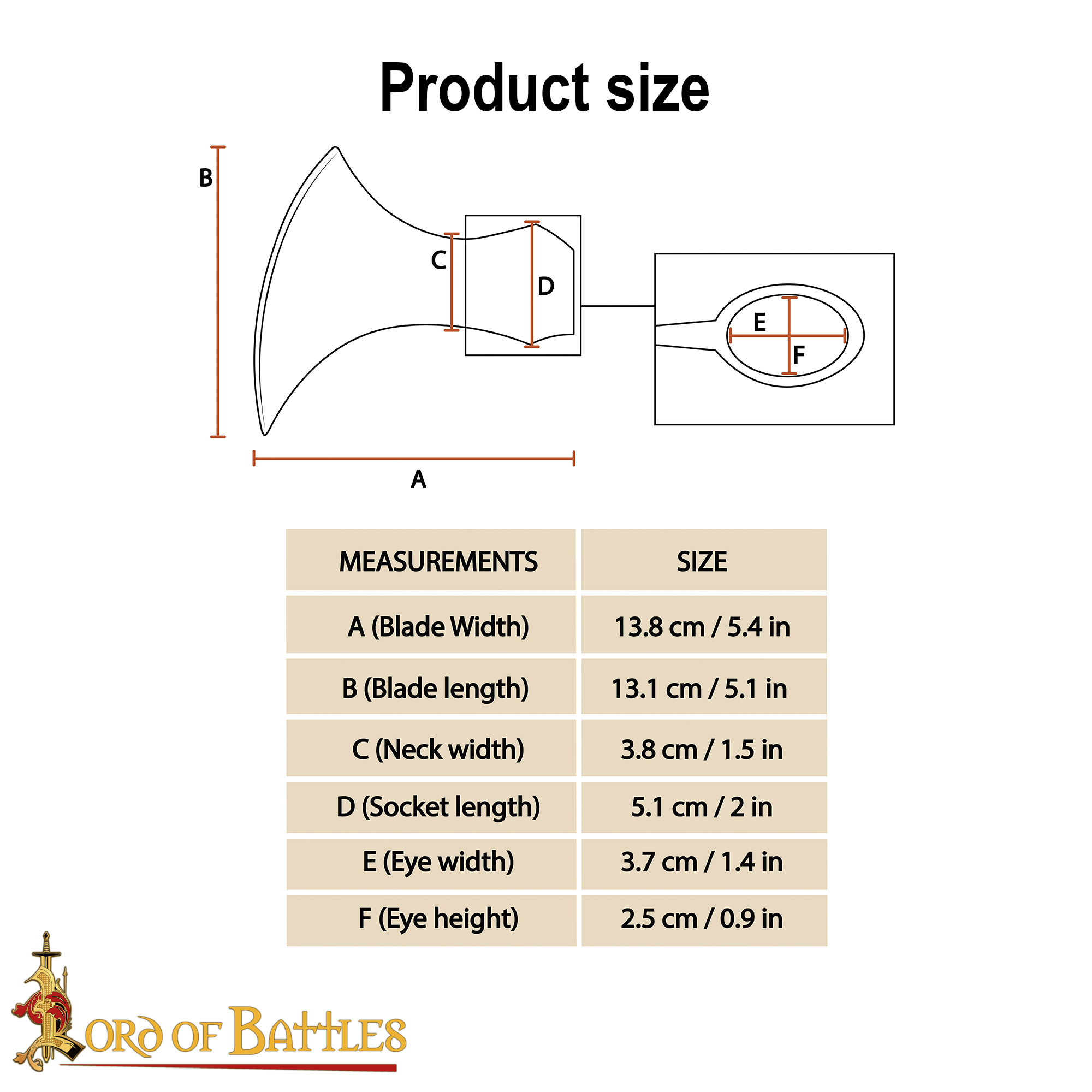 Hand-Forged Viking Bearded Axe Head – Norse Skeggøx Battle Axe-25332 2