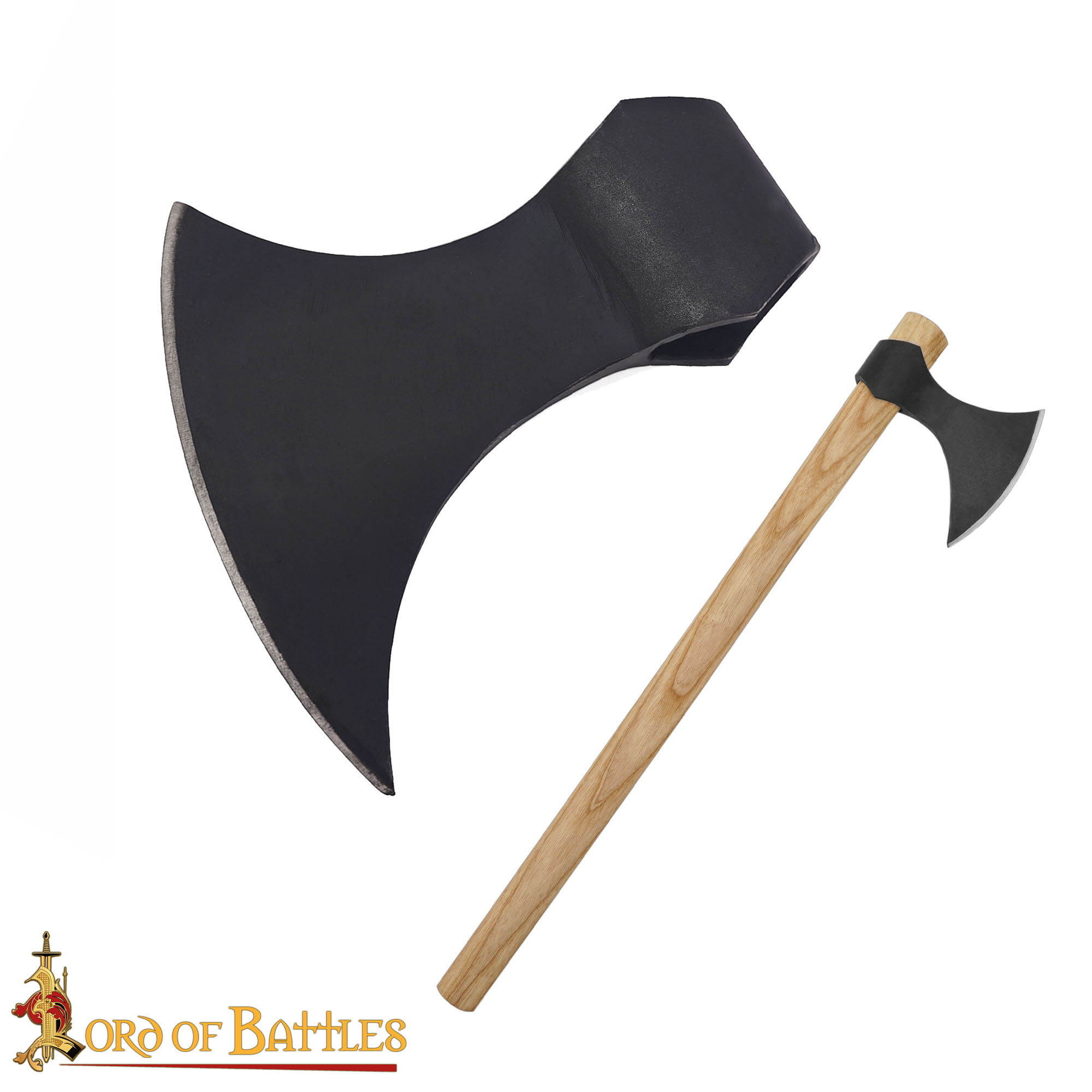 Hand-Forged Viking Bearded Axe Head – Norse Skeggøx Battle Axe-25332 4