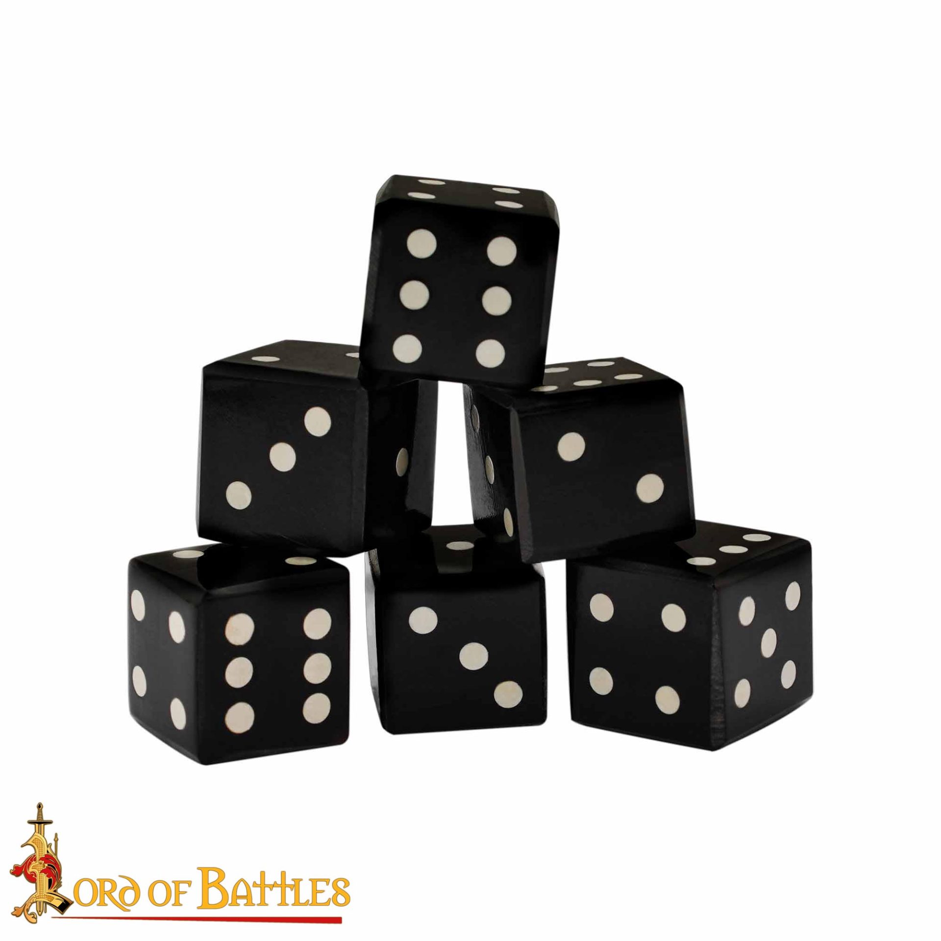 Handcrafted Buffalo Horn Dice Set - 4406-6pcs 3