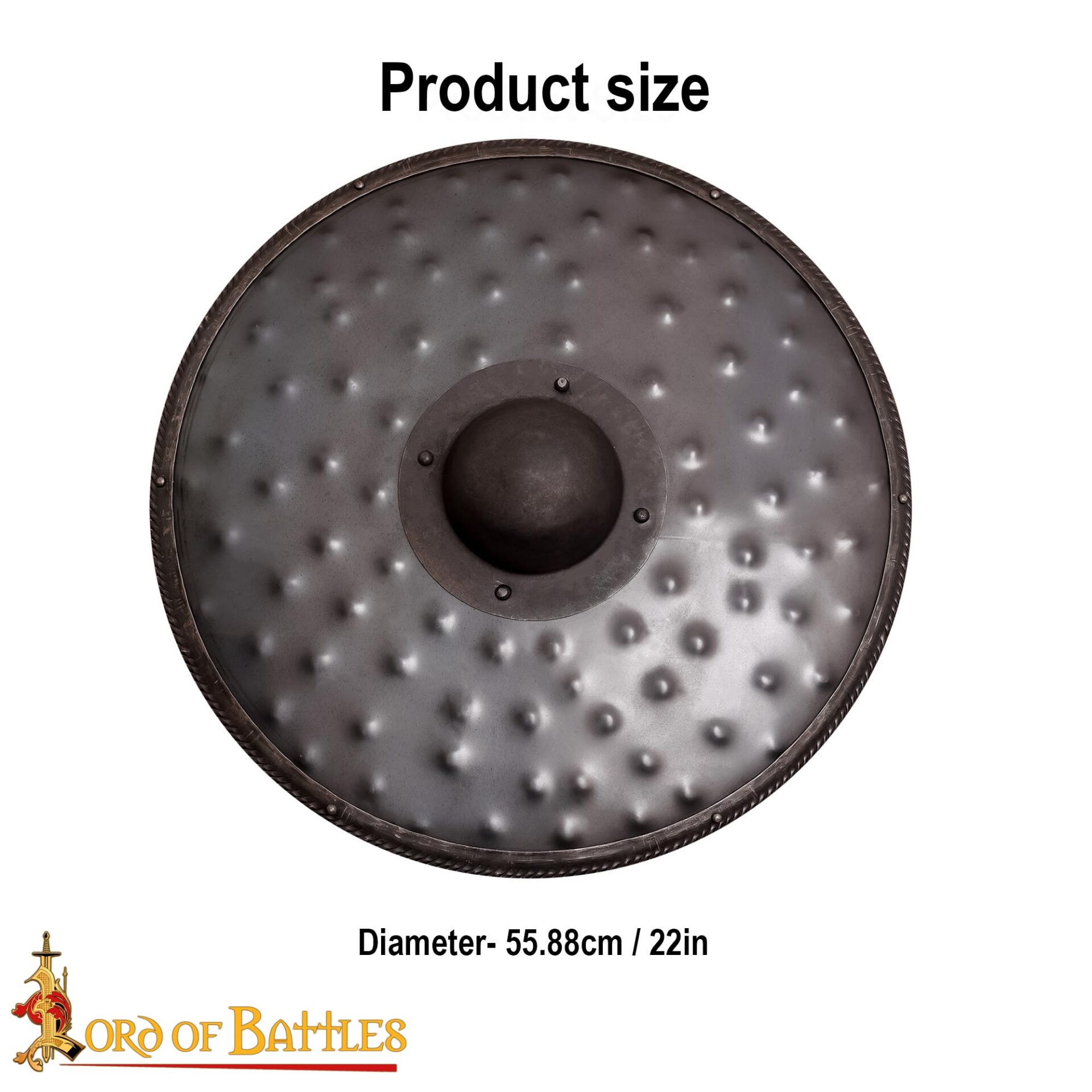 Handforged Hammered Shield Umbo-25175 2