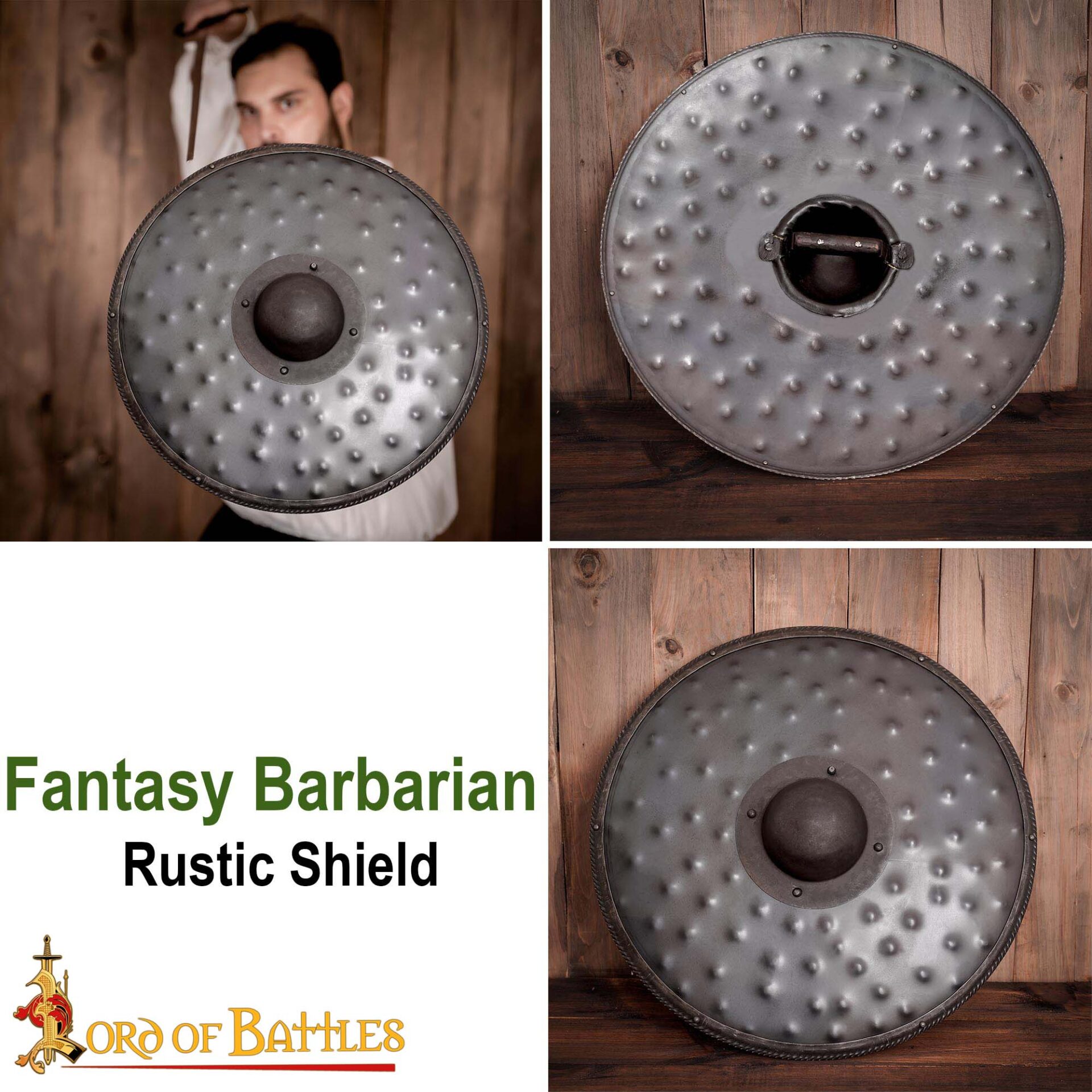Handforged Hammered Shield Umbo-25175 5