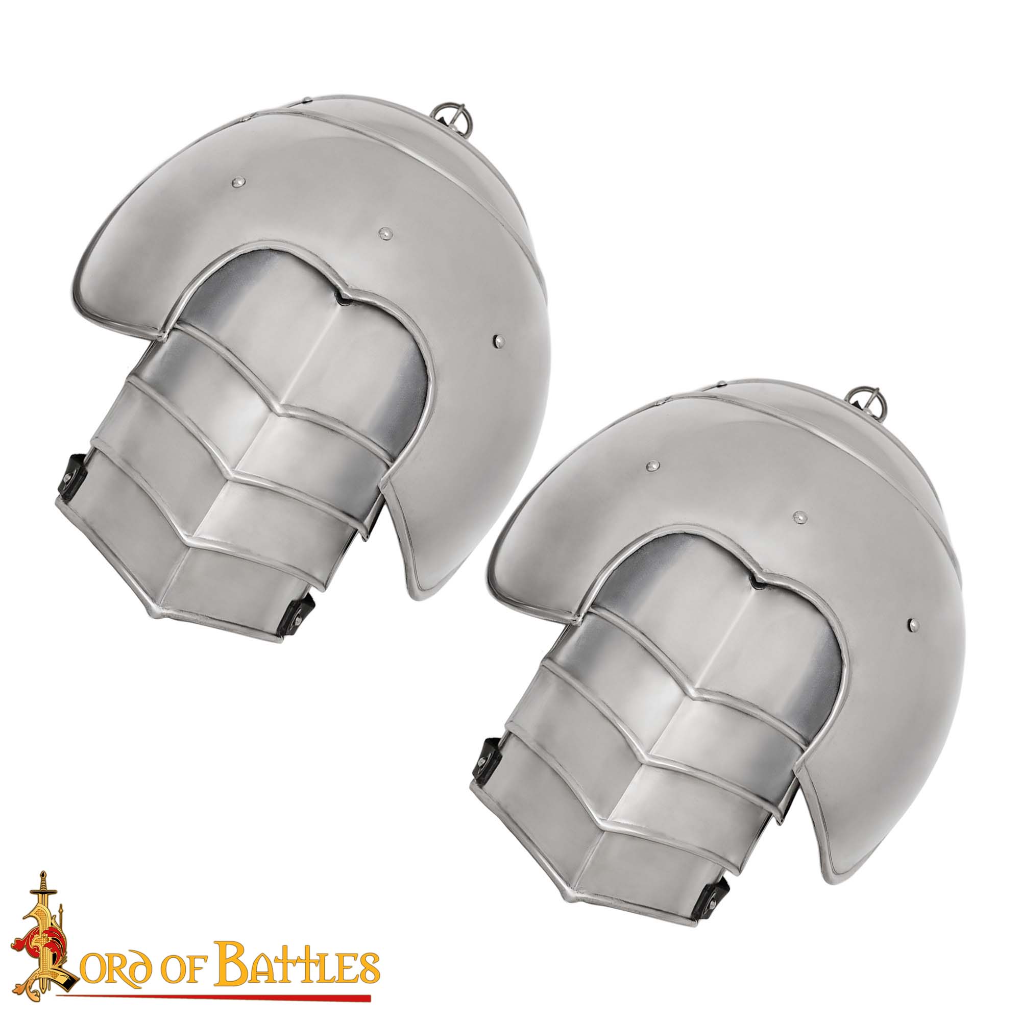 Medieval Articulated Steel Pauldrons Fantasy Knight Shoulder Protection - 9211 4