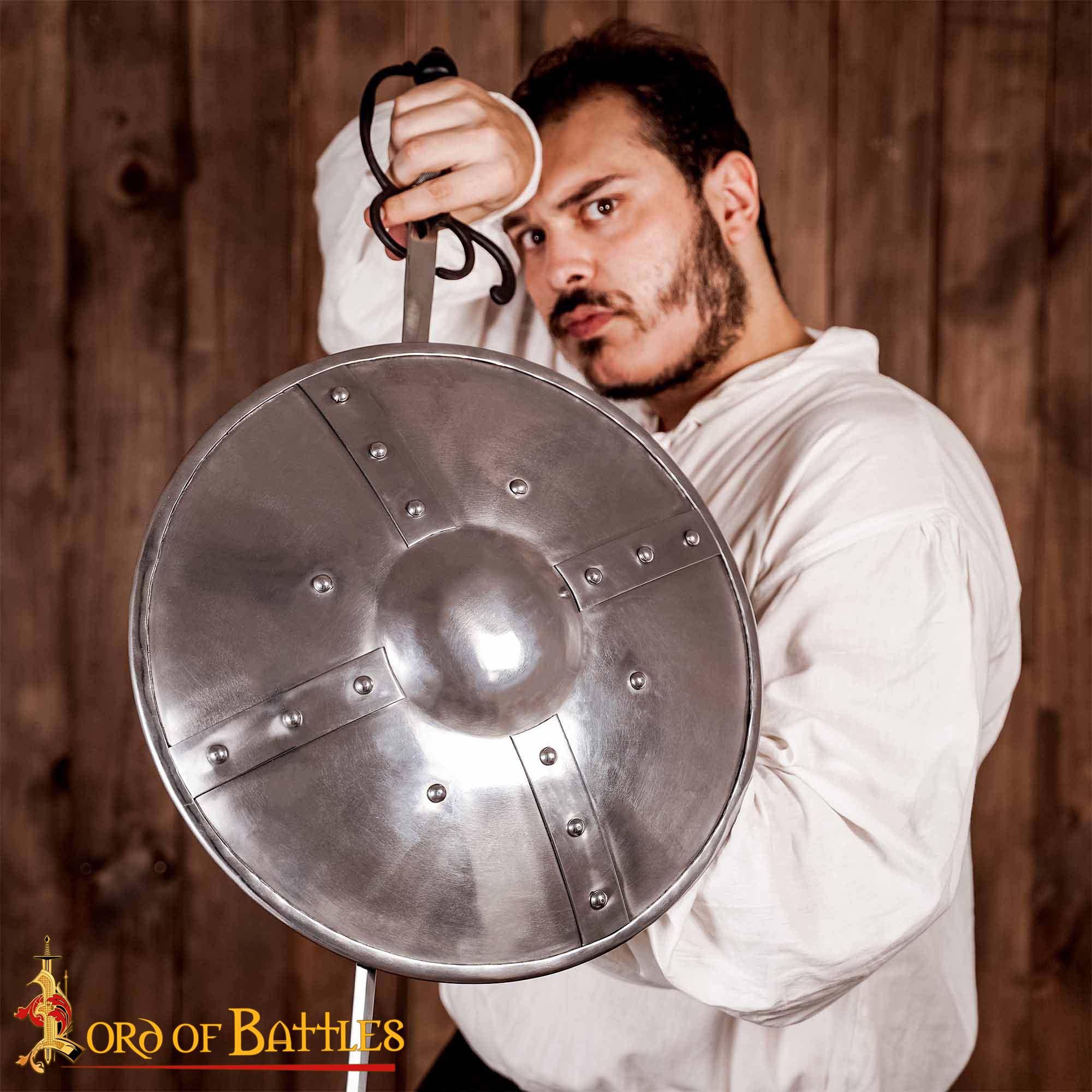 Medieval Buckler Iron Shield-2125PM14 5