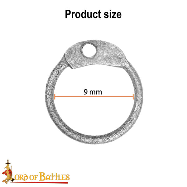 Mild Steel Loose Rings, Round Rings with Dome Rivets, 9 mm 18 gauge, Craft and Repair Chainmail Armour - Image 3