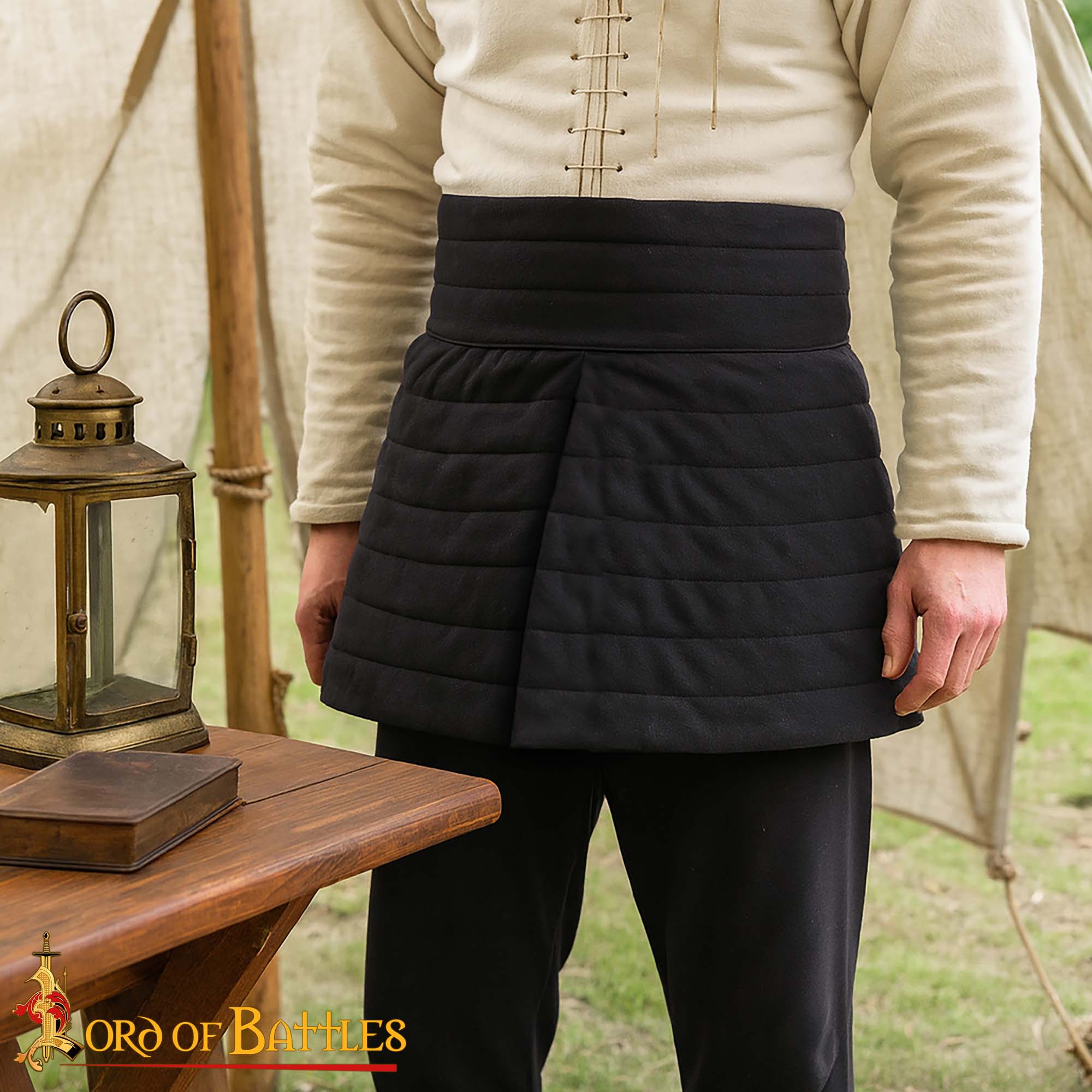 Medieval Padded Gambeson Skirt-7640BK 1