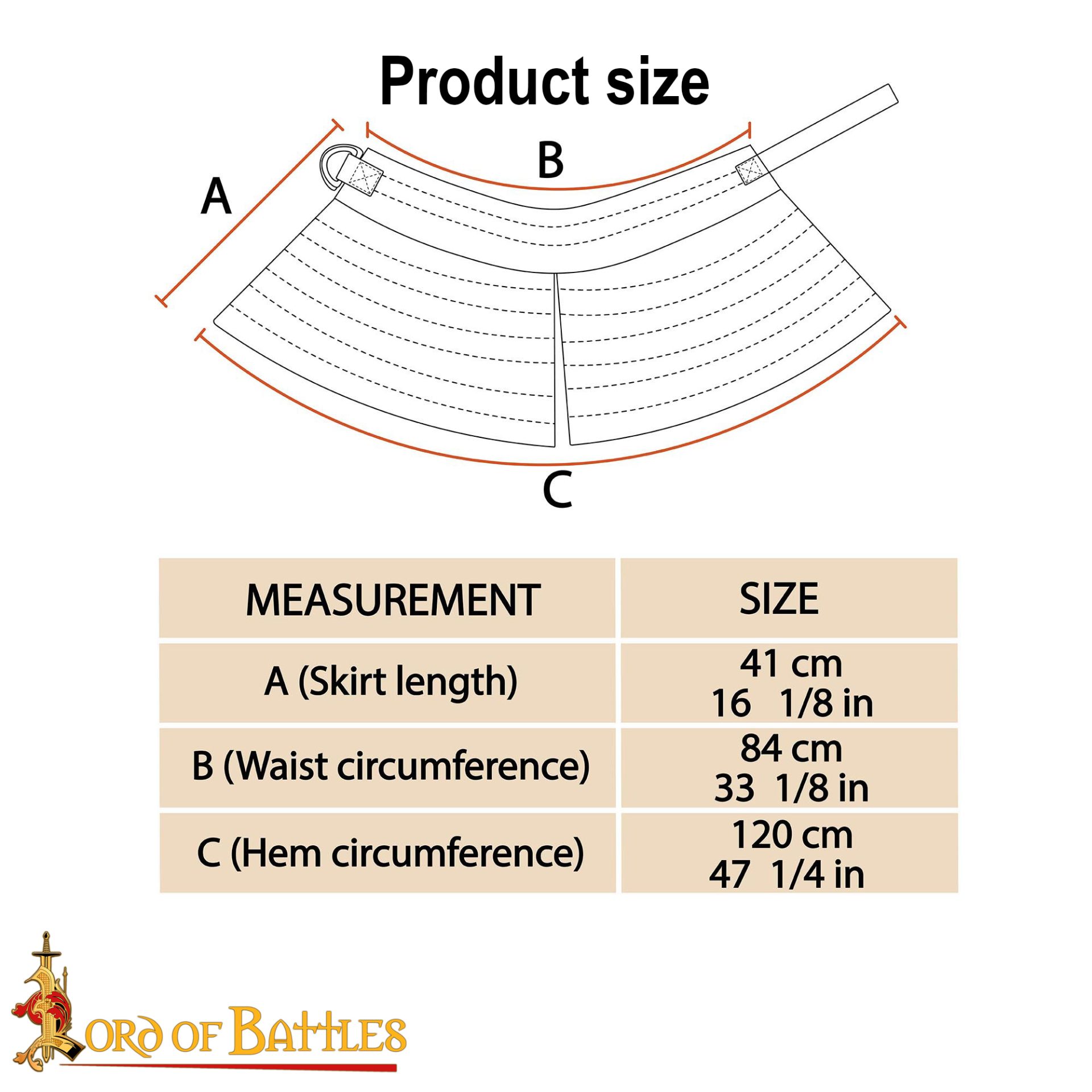 Medieval Padded Gambeson Skirt-7640BK 2