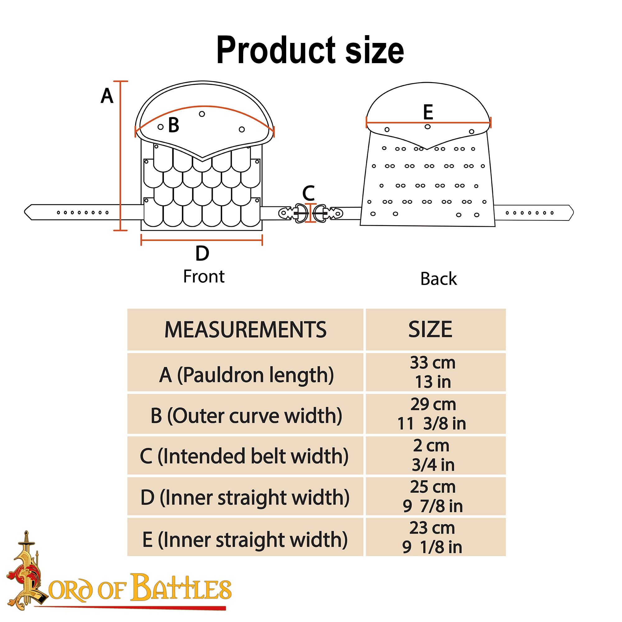Medieval Scale Spaulders Shoulder Armor Steel - 25109N20 2