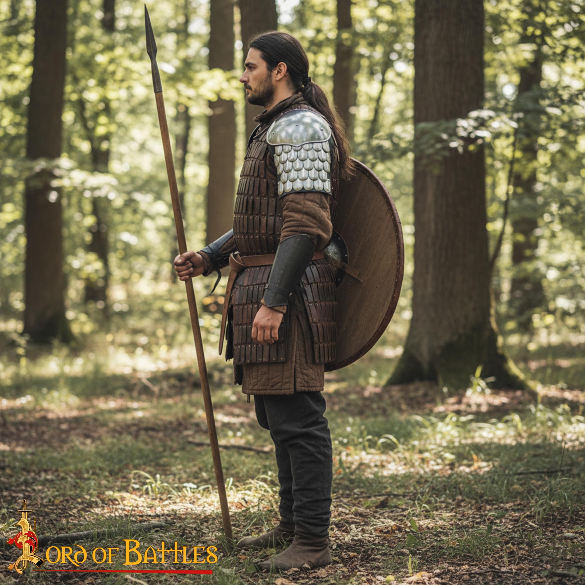 Medieval Scale Spaulders Shoulder Armor Steel - 25109N20 6