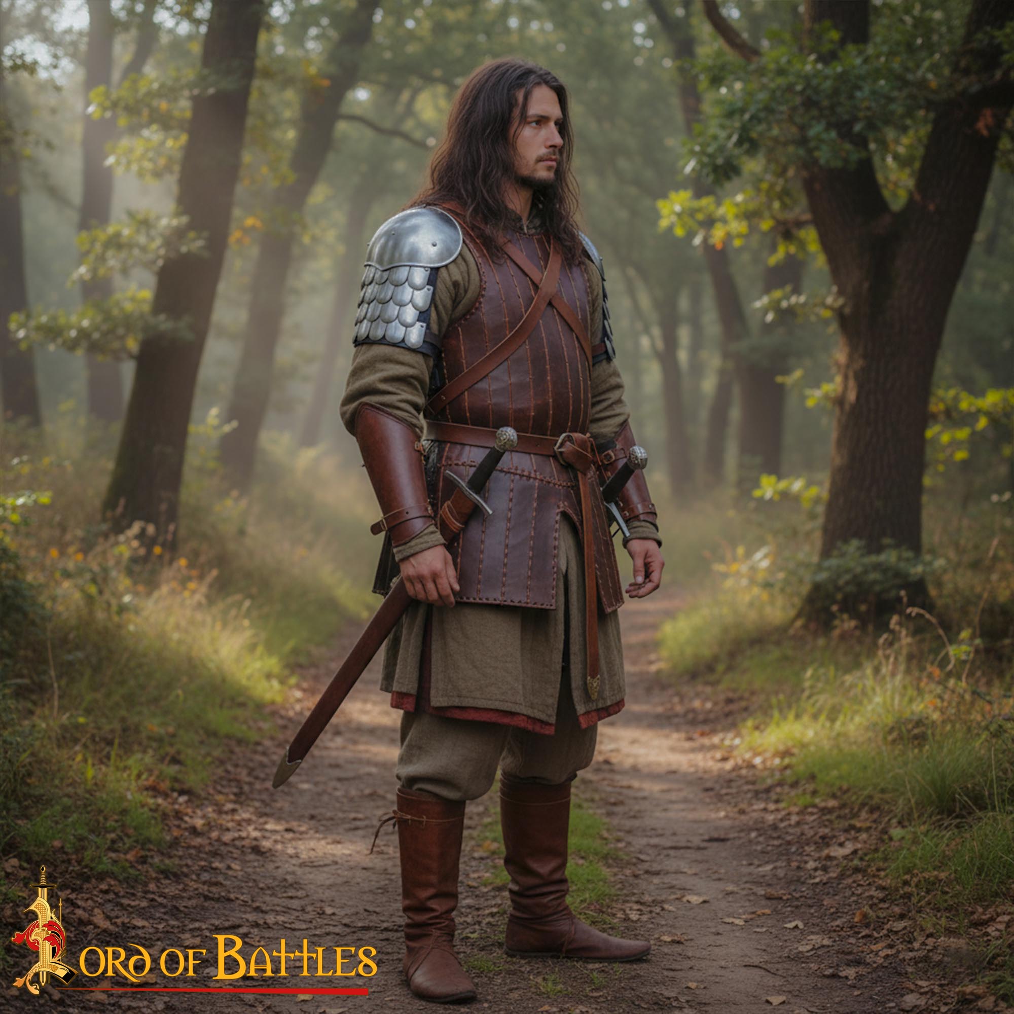 Medieval Scale Spaulders Shoulder Armor Steel - 25109N20 7