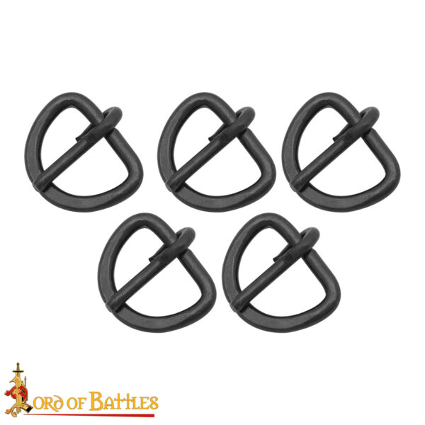 Hand Forged Iron Belt Buckle of the Dark Ages Set of 5 - Image 4