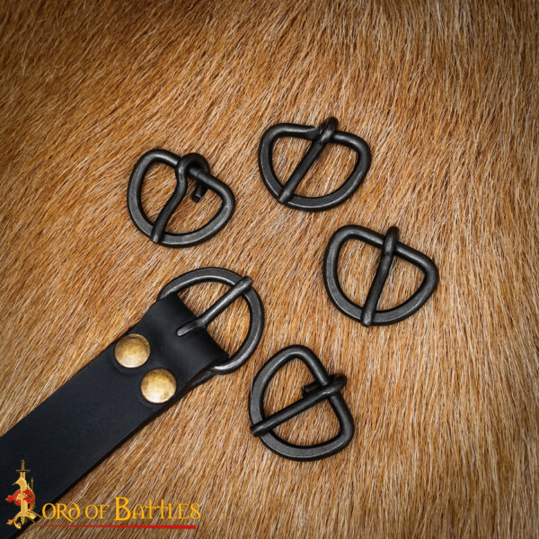 Hand Forged Iron Belt Buckle of the Dark Ages Set of 5 - Image 6