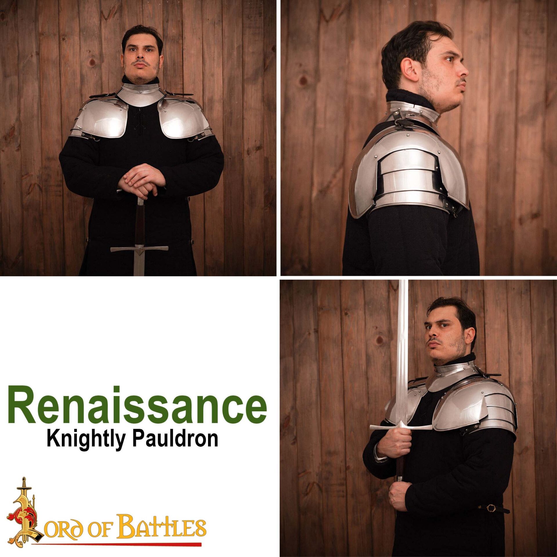 Renaissance Knight Pauldrons-25514 8