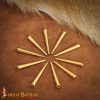 Set of 10 Medieval Castle Top Aiglets Pure Solid Brass Lacing Tips for Historical Costumes & Leather craft-8702-10pcs 5