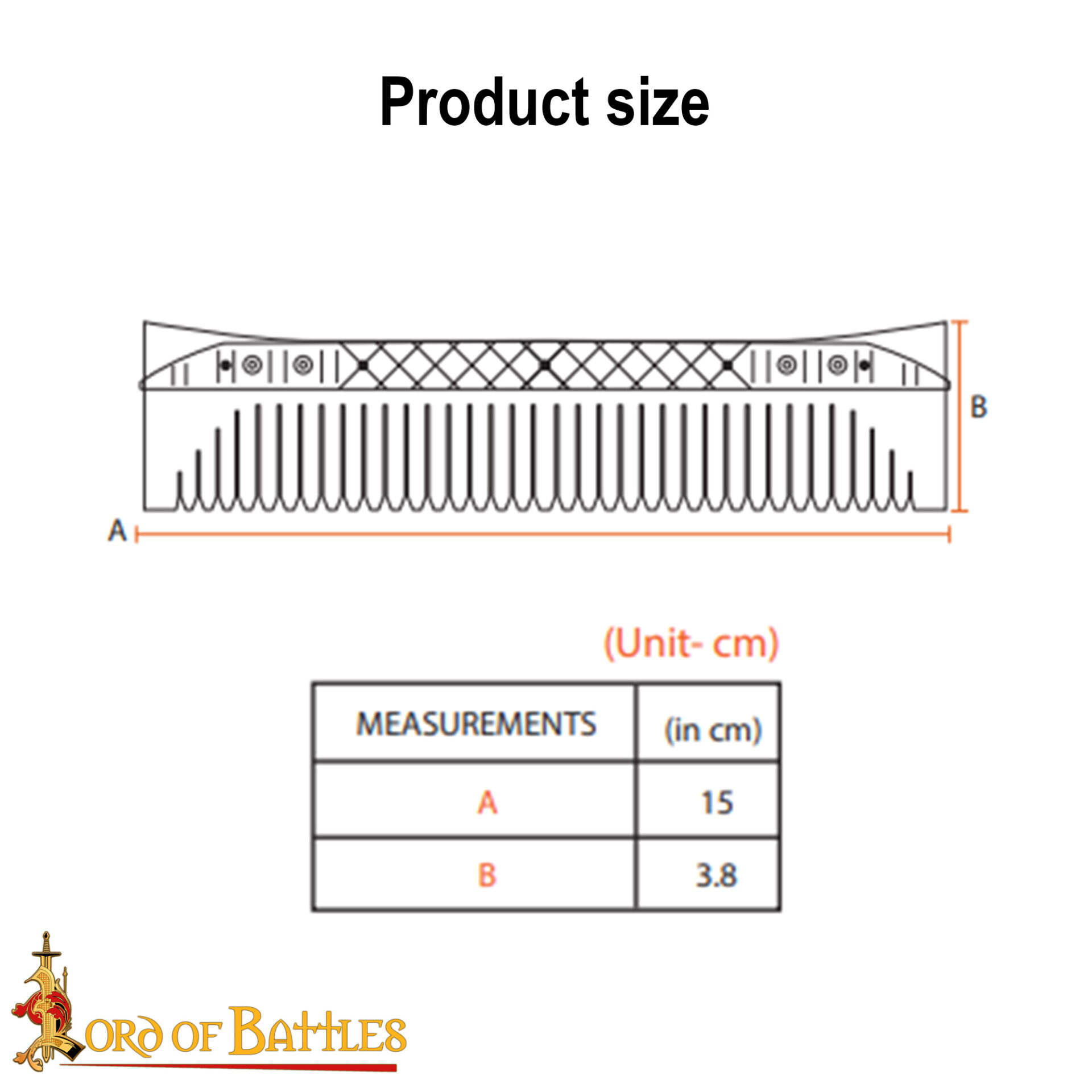 VIKING GENUINE BONE COMB-4392 2