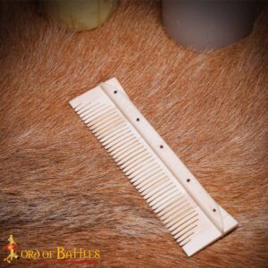 Medieval Handcrafted Bone Comb, Authentic Viking & Medieval Grooming Accessory