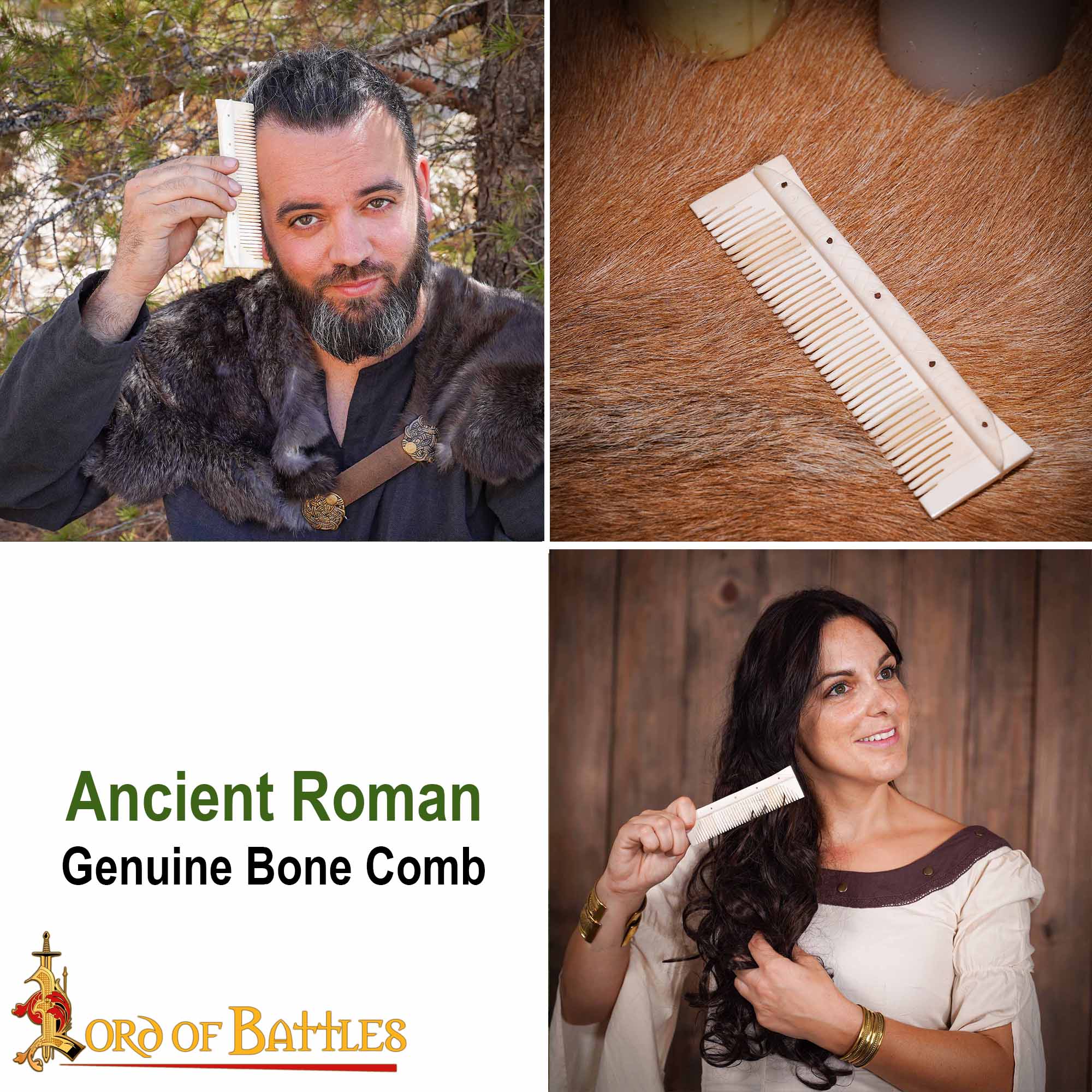 VIKING GENUINE BONE COMB-4392 5