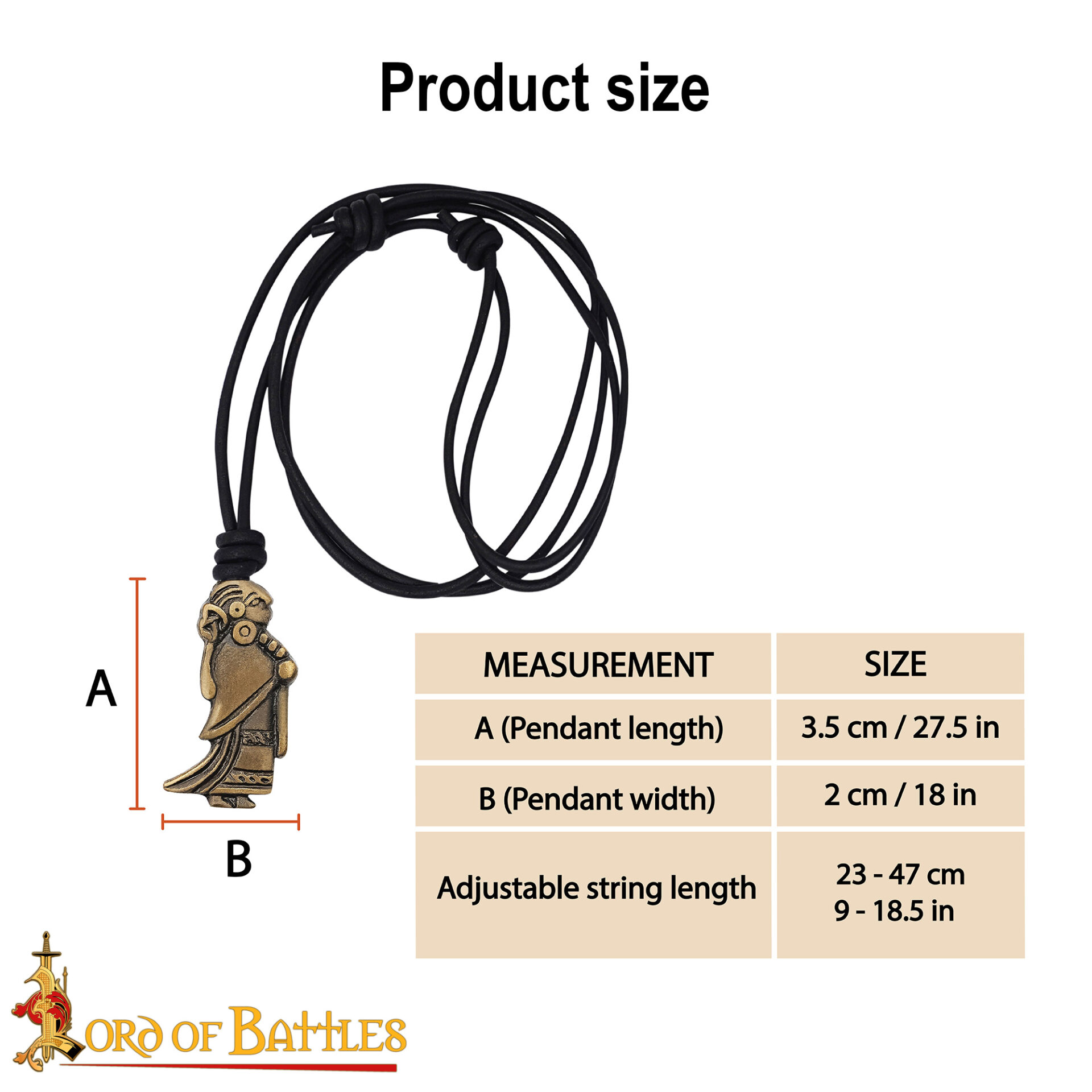 Valkyrie Viking Antique Brass Pendant-25104 2