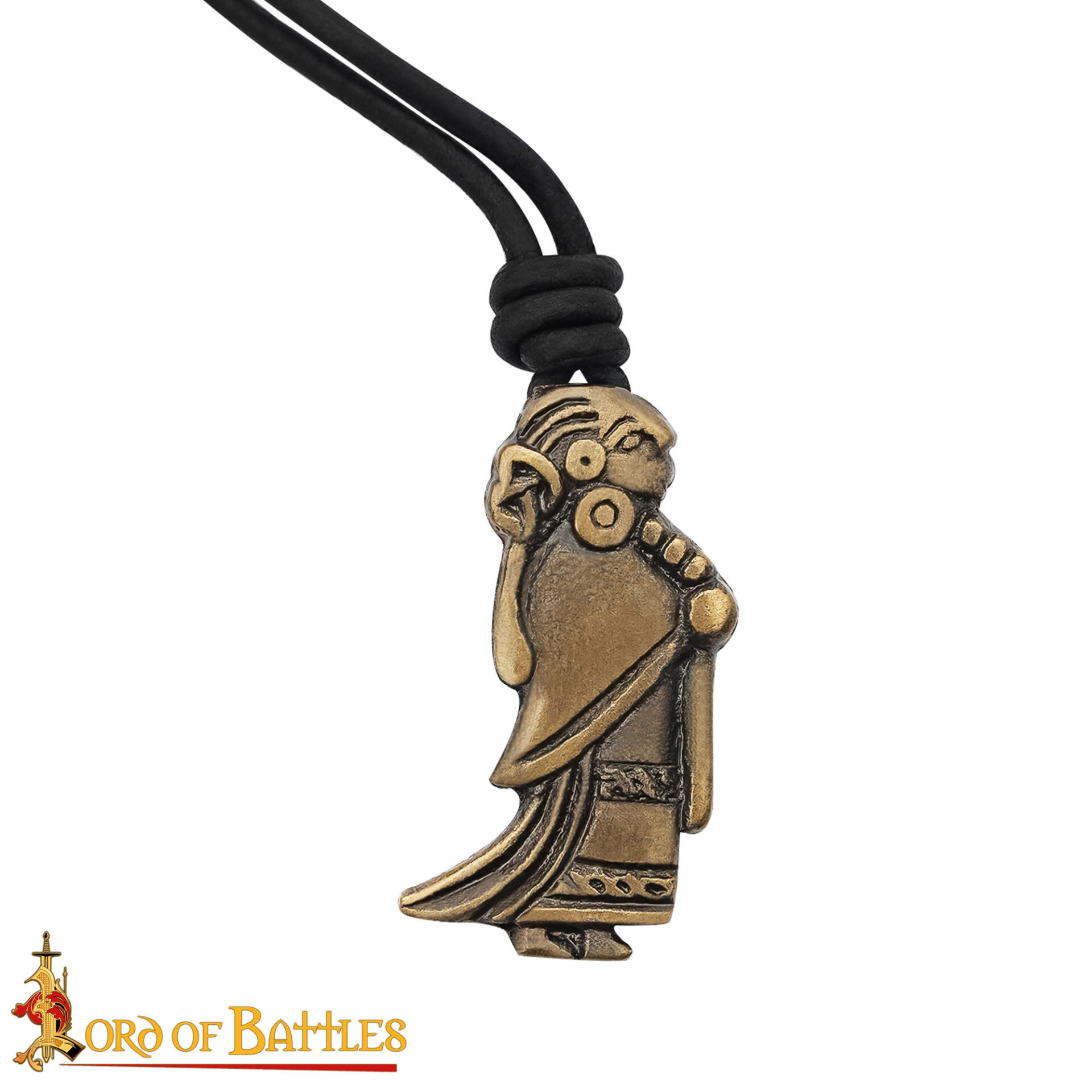 Valkyrie Viking Antique Brass Pendant-25104 3