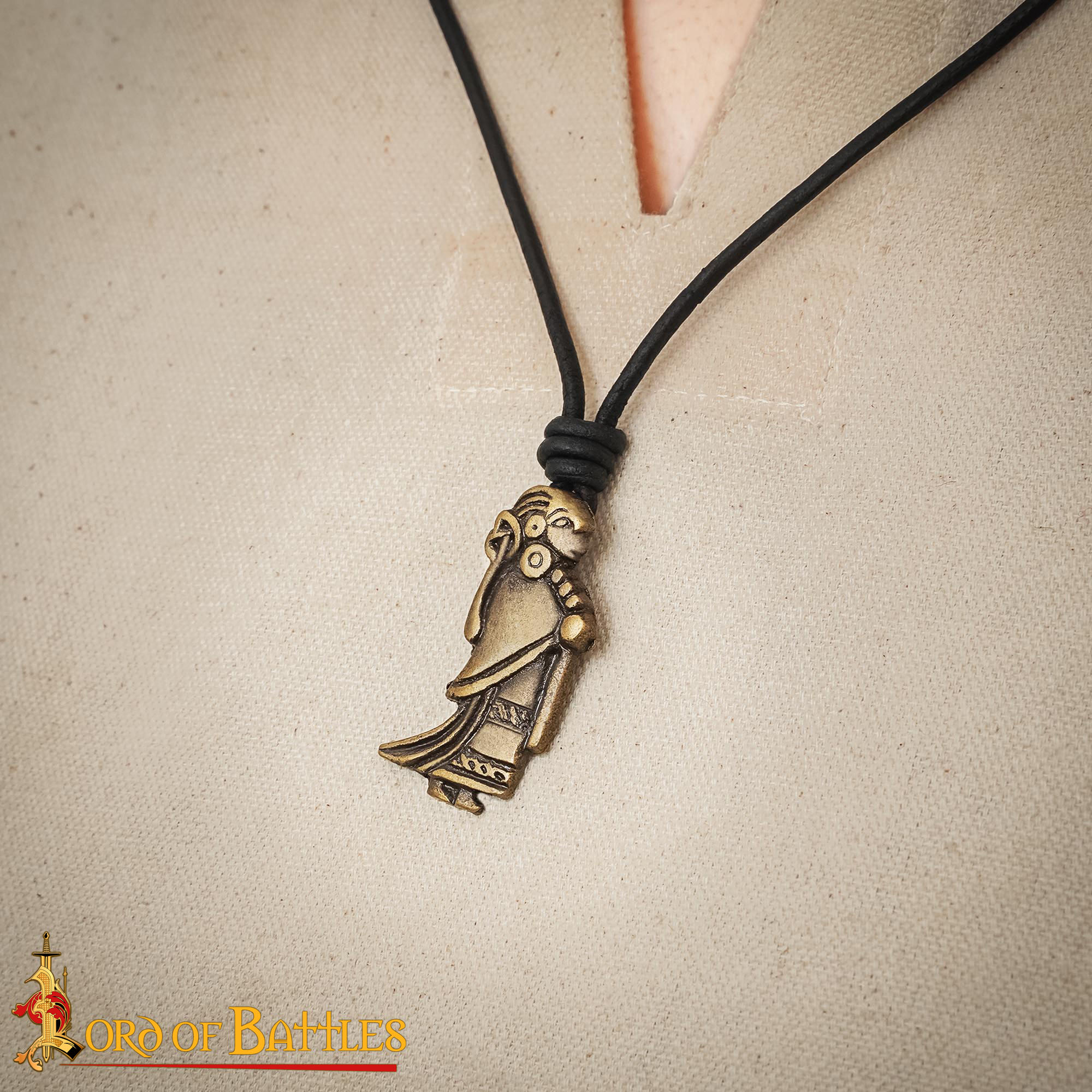 Valkyrie Viking Antique Brass Pendant-25104 4