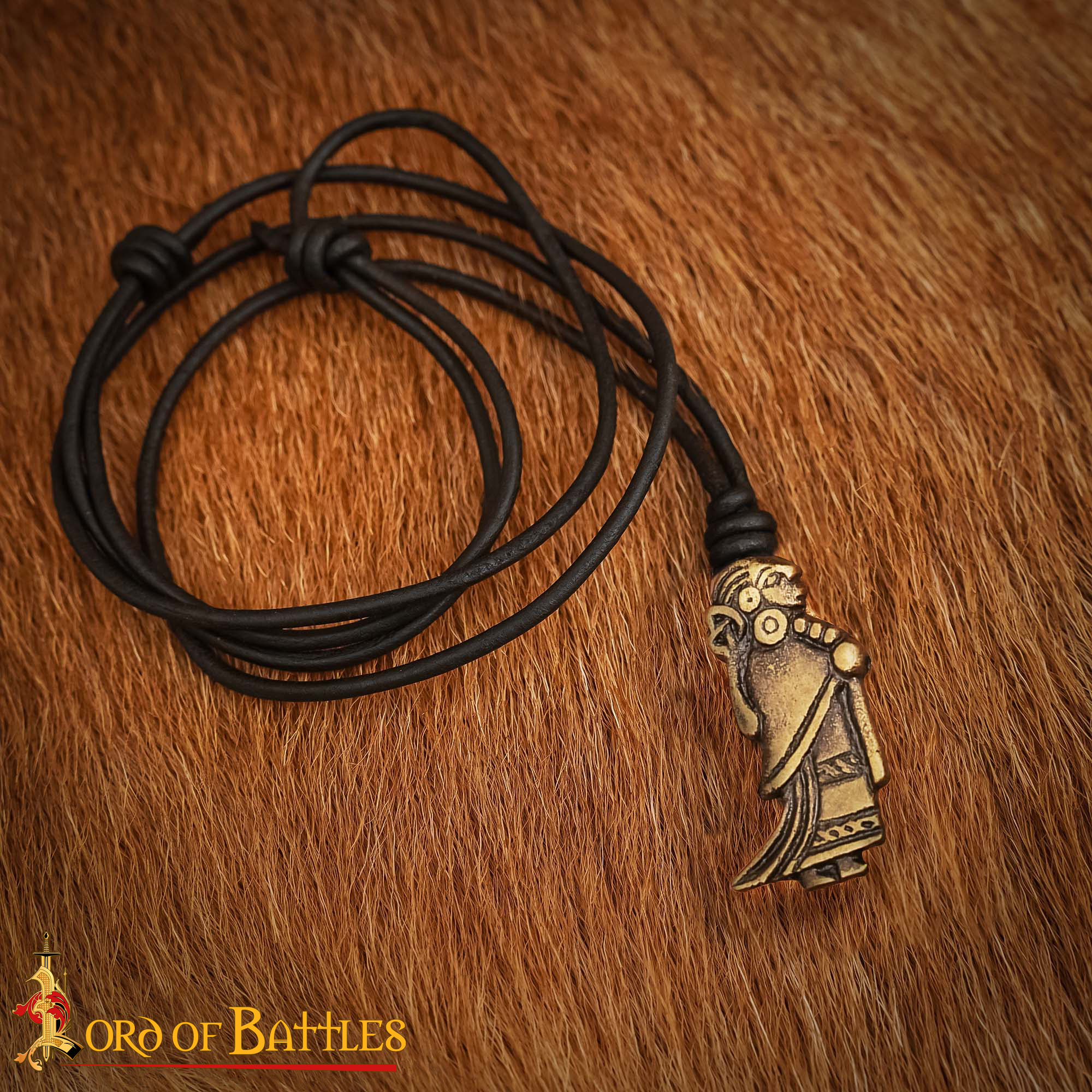 Valkyrie Viking Antique Brass Pendant-25104 5