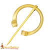 Viking Brass Penannular Brooch Cloak Pin 8805 3